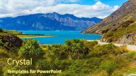  Presentation with cold water - Amazing slide deck having great-trip-to-a-fabulous backdrop and a tawny brown colored foreground