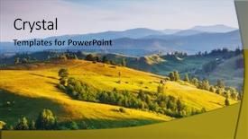  Presentation with alpine - Colorful presentation design enhanced with great view of the alpine backdrop and a light blue colored foreground