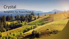  Presentation with artistic - PPT theme having great view of the alpine background and a light blue colored foreground