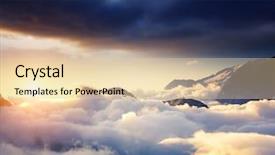  Presentation with soul winning great feeling - PPT theme consisting of great view of the foggy background and a lemonade colored foreground