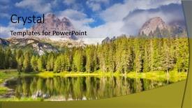  Presentation with foggy - Amazing presentation theme having great view of the foggy lago di antorno in national park tre cime di lavaredo cadini di misurina range dolomites south tyrol location auronzo italy europe dramatic overcast sky beauty world backdrop and a teal colored foreground
