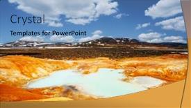  Presentation with geothermal - Colorful slide set enhanced with great-view-of-the-geothermal backdrop and a light blue colored foreground
