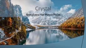  Presentation with rock - Presentation design enhanced with great-view-of-the-mighty background and a light blue colored foreground