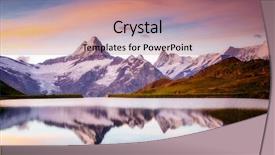  Presentation with vibration work place - Presentation theme having great view of the snow background and a  colored foreground