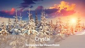  Presentation with happy new year - Amazing slides having great view of winter landscape backdrop and a coral colored foreground