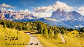  Presentation with soul winning great feeling - Presentation theme enhanced with great view on the sassolungo background and a gold colored foreground