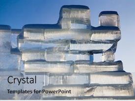 Great Wall Built Of Ice Blocks PPT Template | CrystalGraphics #7