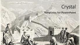  Presentation with old china - Beautiful slide deck featuring great wall of china old backdrop and a light gray colored foreground