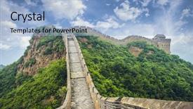 Presentation with china - Amazing theme having great wall of china unrestored backdrop and a light blue colored foreground