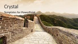  Presentation with sunshine - Cool new presentation design with great wall under sunshine backdrop and a lemonade colored foreground