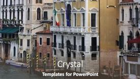 Presentation with street - PPT theme with great-water-street-grand-canal background and a tawny brown colored foreground