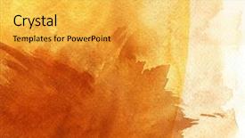  Presentation with abstract watercolor - Beautiful PPT theme featuring great watercolor background - watercolor paints backdrop and a yellow colored foreground
