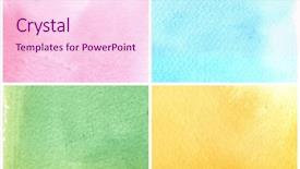  Presentation with abstract watercolor - Amazing PPT theme having great watercolor background - watercolor paints backdrop and a pink colored foreground