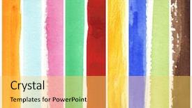  Presentation with abstract watercolor - Beautiful PPT layouts featuring great watercolor background - watercolor paints backdrop and a yellow colored foreground