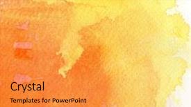  Presentation with abstract watercolor - Slides featuring great watercolor background - watercolor paints background and a gold colored foreground