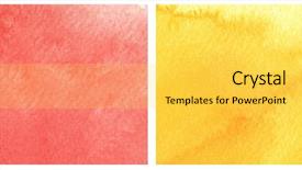  Presentation with abstract watercolor - Cool new presentation theme with great watercolor background - watercolor paints backdrop and a yellow colored foreground