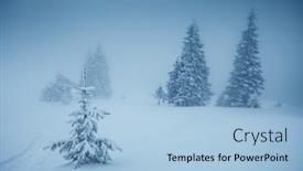  Presentation with earth day - Cool new slide deck with great-winter-landscape-with-snowy backdrop and a light blue colored foreground