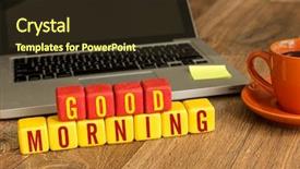  Presentation with good morning couple bed - Cool new presentation design with good morning written backdrop and a wine colored foreground