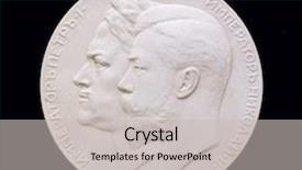  Presentation with medal - Presentation design having greatest achievement - plaster copy of medal background and a  colored foreground