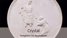  Presentation with medal - Presentation theme consisting of greatest achievement - plaster copy of medal background and a  colored foreground