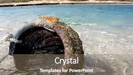  Presentation with grecian - Cool new slide deck with grecian urn - old pitcher on sand near backdrop and a violet colored foreground