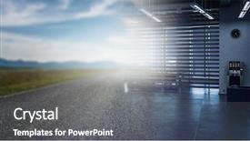  Presentation with home office - Presentation theme consisting of gree - home office workplace mixed background and a gray colored foreground