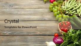  Presentation with fresh fruits and vegetables - Beautiful presentation theme featuring gree - summer frame with fresh organic backdrop and a coral colored foreground