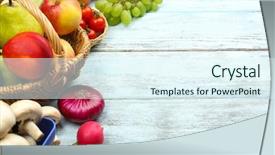  Presentation with fresh fruits vegetables groceries paper - Audience pleasing PPT theme consisting of gree - summer frame with fresh organic backdrop and a sky blue colored foreground