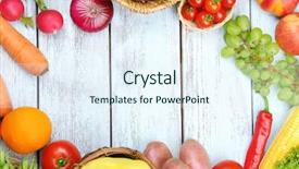  Presentation with fresh fruits vegetables groceries paper - Beautiful presentation theme featuring gree - summer frame with fresh organic backdrop and a sky blue colored foreground