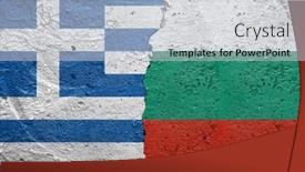  Presentation with concrete cracked - Slide set consisting of greece-and-bulgaria-cracked-concrete background and a light gray colored foreground