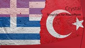  Presentation with concrete cracked - PPT theme enhanced with greece-and-turkey-cracked-concrete background and a red colored foreground