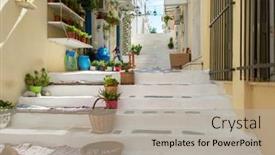  Presentation with cyclades - PPT layouts enhanced with greece-andros-island-cyclades-souvenir background and a light gray colored foreground