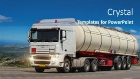  Presentation with tanker truck - Audience pleasing presentation theme consisting of greece-island-rodos-june-16 backdrop and a  colored foreground