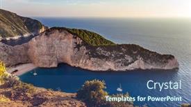  Presentation with navajo - Amazing slide set having greece the magical island of zakynthos the cove with a small sandy beach the famous rusty ship navajo bay navagio beach the concept of a summer beach holiday and photo tourism backdrop and a ocean colored foreground