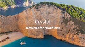  Presentation with zakynthos - Colorful slides enhanced with greece-the-magical-island backdrop and a coral colored foreground