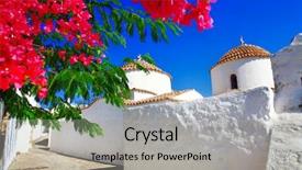  Presentation with pope john paul ii - Slide deck consisting of greeck churches and monasteries - monastery background and a light gray colored foreground