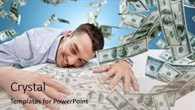  Presentation with greed - Colorful theme enhanced with greed - business people success and fortune backdrop and a coral colored foreground