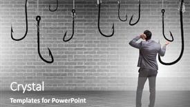  Presentation with being kind - Amazing PPT theme having greed - businessman being tempted to bite backdrop and a gray colored foreground