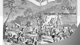  Presentation with greed - Colorful presentation theme enhanced with greed-tries-to-overtake-fortuna backdrop and a light gray colored foreground