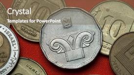 Presentation with israel - Audience pleasing PPT layouts consisting of greek alphabets - coins of israel ionic capital backdrop and a violet colored foreground