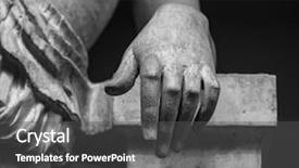  Presentation with greek architecture - Theme with greek architecture - stone statue detail of human background and a dark gray colored foreground