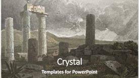  Presentation with greek columns - Presentation design consisting of greek architecture - temple of juno columns old background and a dark gray colored foreground