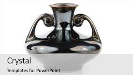  Presentation with ceramic - Theme featuring greek art - ceramic amphora over white background background and a light gray colored foreground