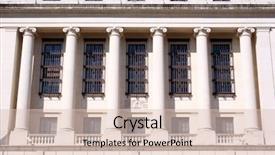  Presentation with medieval building columns - Audience pleasing PPT theme consisting of greek battle - historic federal building with large backdrop and a lemonade colored foreground