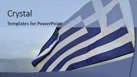  Presentation with greek - PPT theme with greek boat with flag background and a  colored foreground