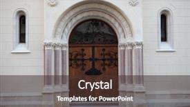  Presentation with catholic saints - Audience pleasing PPT layouts consisting of greek catholic church of saints backdrop and a tawny brown colored foreground