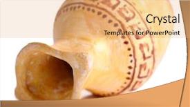  Presentation with greek - Slide set enhanced with greek ceramic amphora isolated background and a coral colored foreground