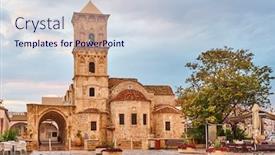  Presentation with greek mythology narciuss - Beautiful PPT layouts featuring greek-church-of-saint-lazarus backdrop and a lemonade colored foreground