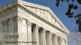  Presentation with greek column - Presentation theme consisting of greek column - detail of the eastern facade background and a mint green colored foreground