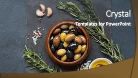  Presentation with black culture - Amazing PPT layouts having greek culture - olives and olive oil backdrop and a dark gray colored foreground